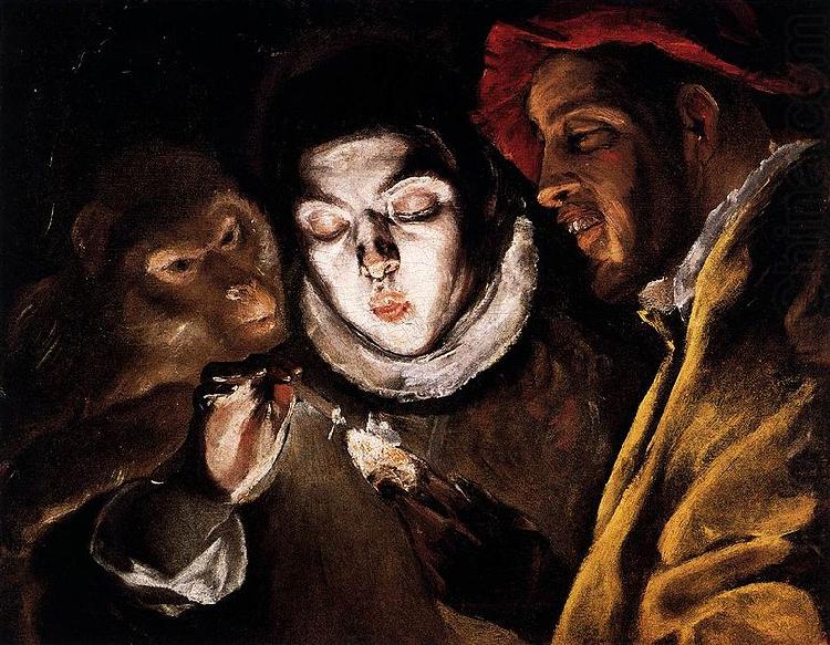 Allegory with a Boy Lighting a Candle in the Company of an Ape and a Fool, El Greco